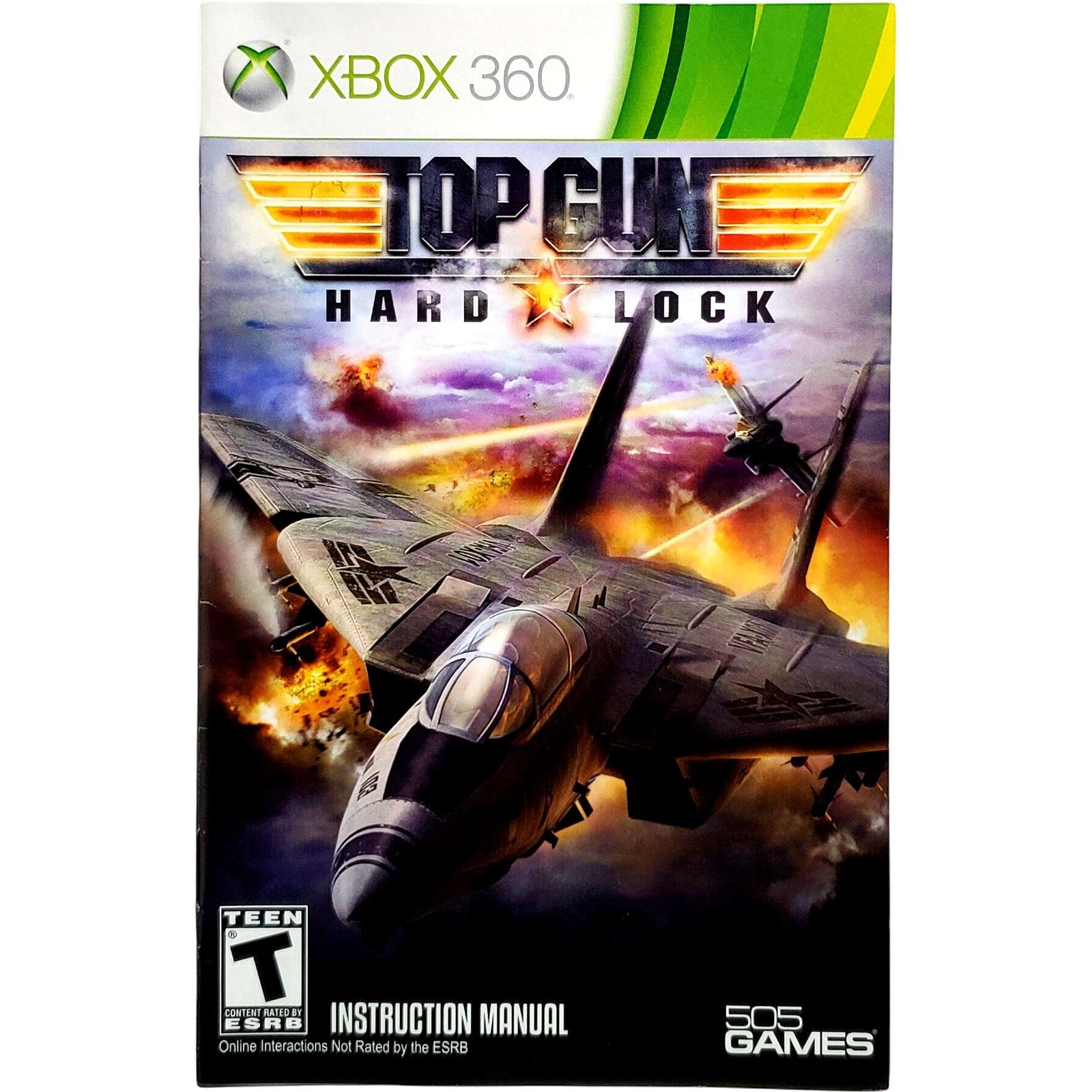 (Manual Only) Top Gun Hard Lock - Microsoft Xbox 360 Tested Original