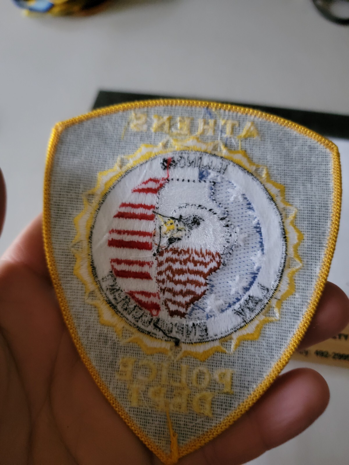 GGb5 Police patch Illinois Athens