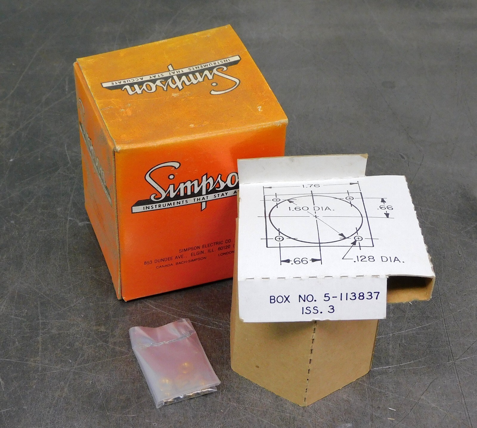 Simpson 1212 DC Analog Panel Volt Meter 0-300V SK525-425