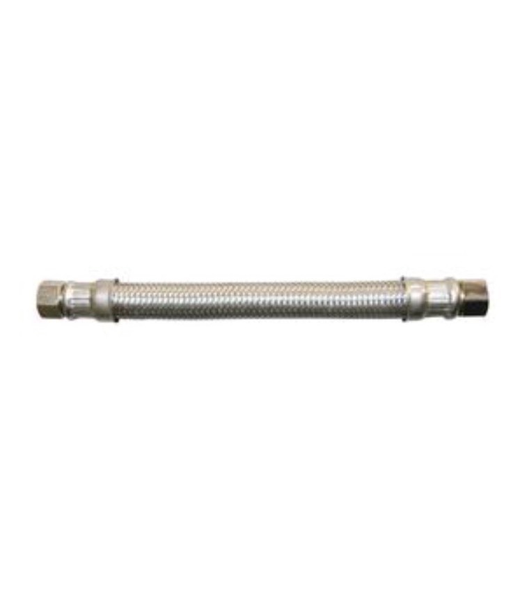 Two (2x) Watts 1 Foot Long 125 PSI Brained Stainless Steel Ice Maker Connectors