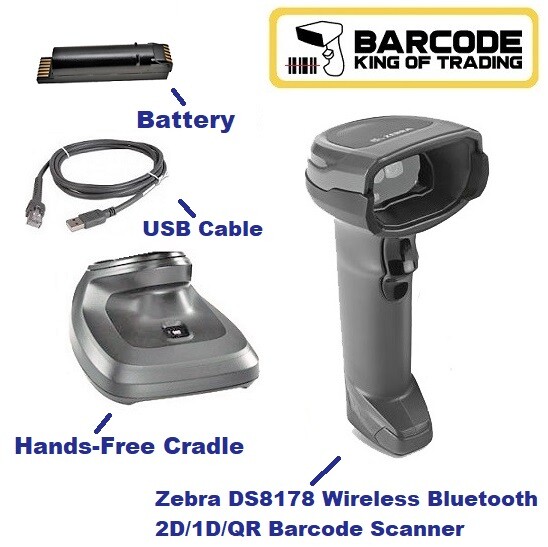 Zebra DS8178 Wireless 2D/1D Barcode Scanner w/ Hands-Free Charger! ⭐🔥