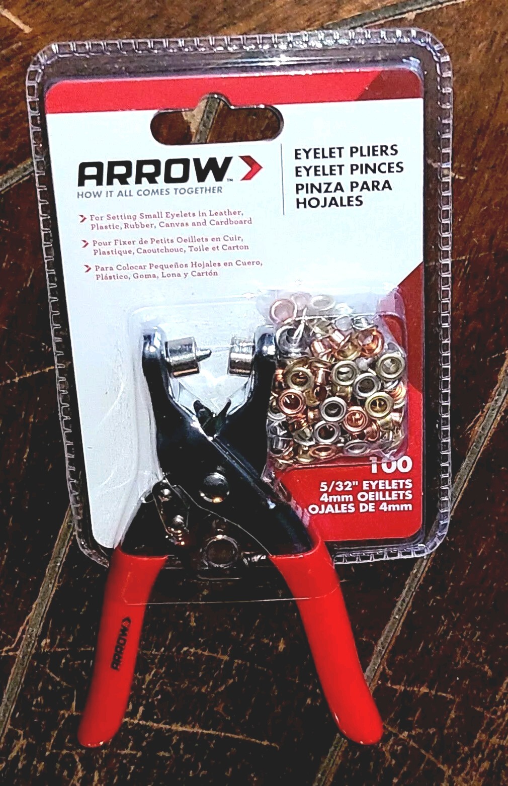 Arrow Eyelet Pliers with 100 Count 5/32" Eyelets #GEPK532