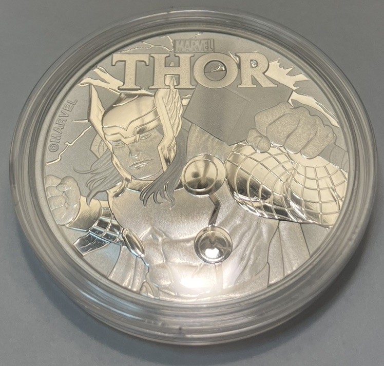 2018 Tuvalu Marvel Thor 1oz Silver Coin In Capsule