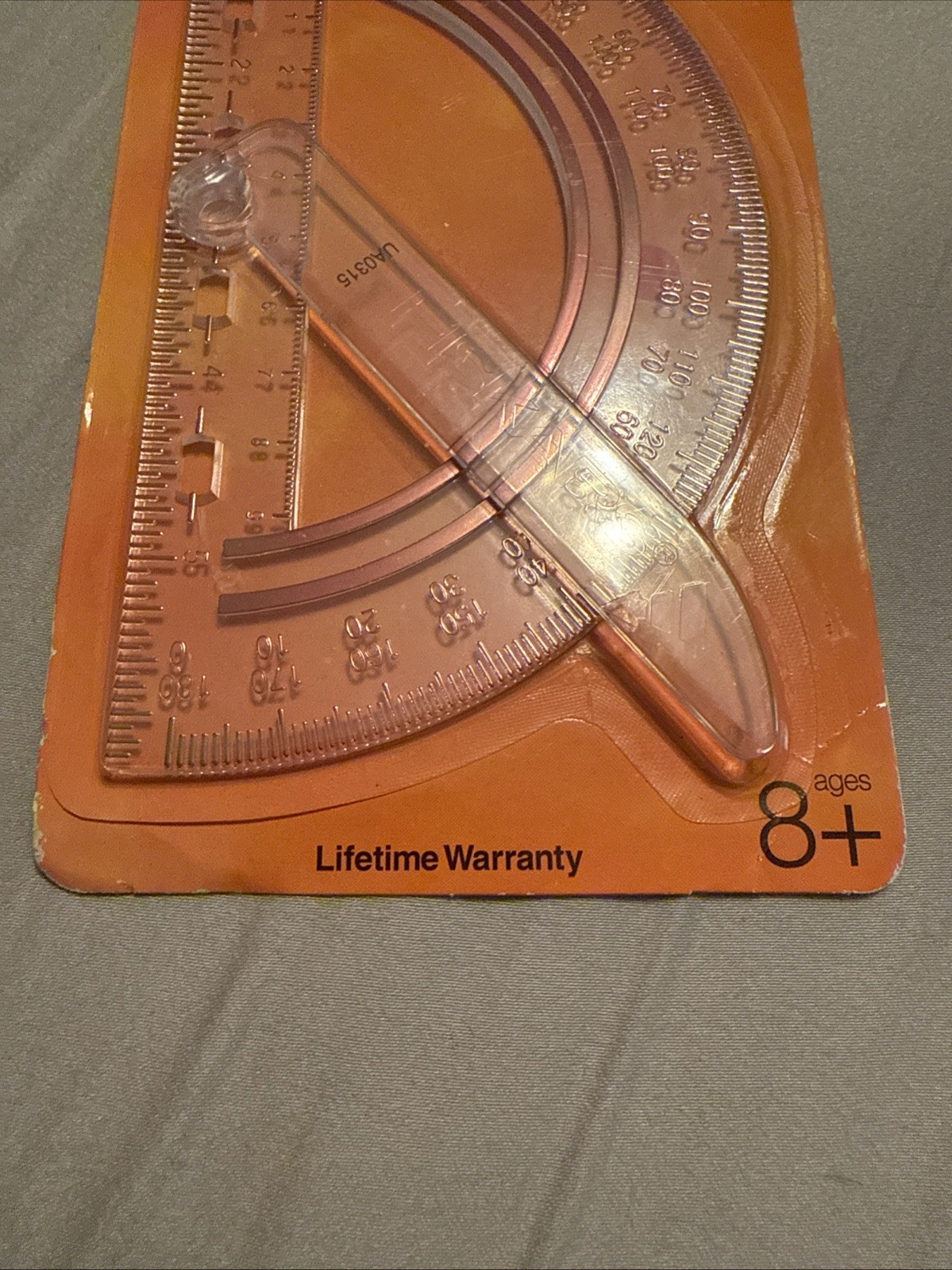 Fiskars Swing Arm Protractor Plastic Clear 6" Assorted Text Color