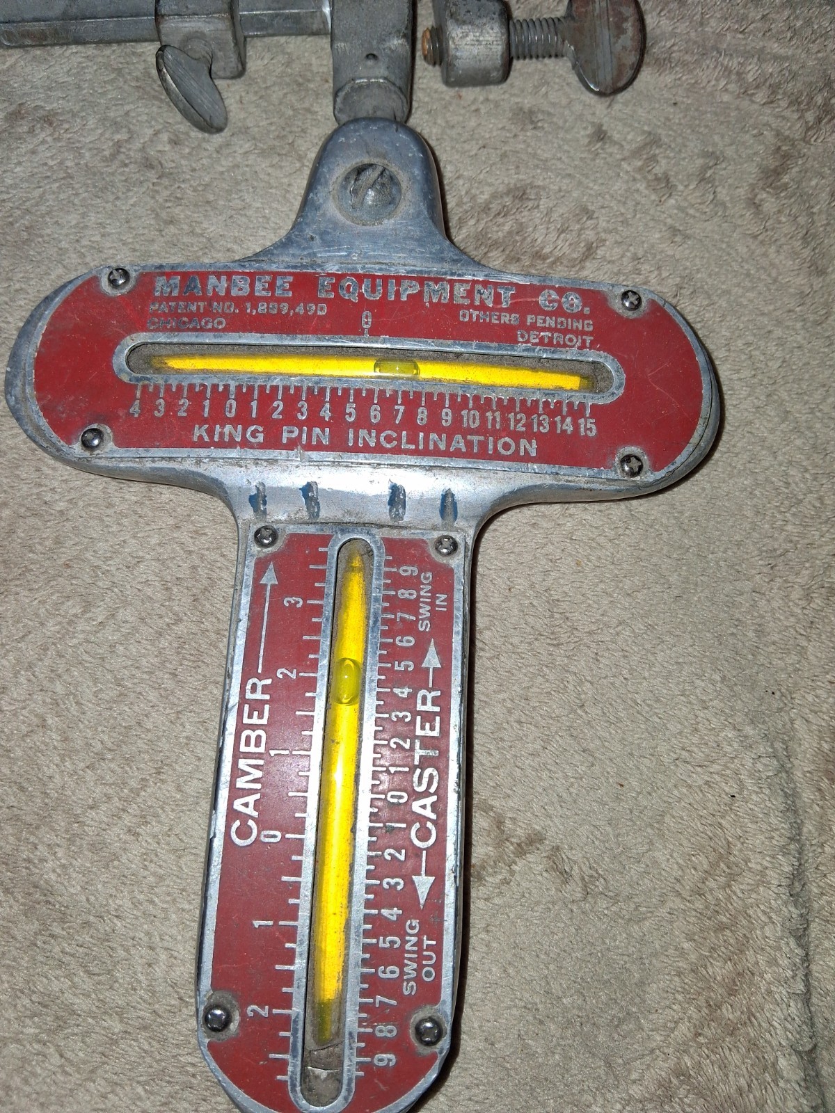Vintage Alignment Tool Manbee Equipment Co Corp automobile Alignment tool