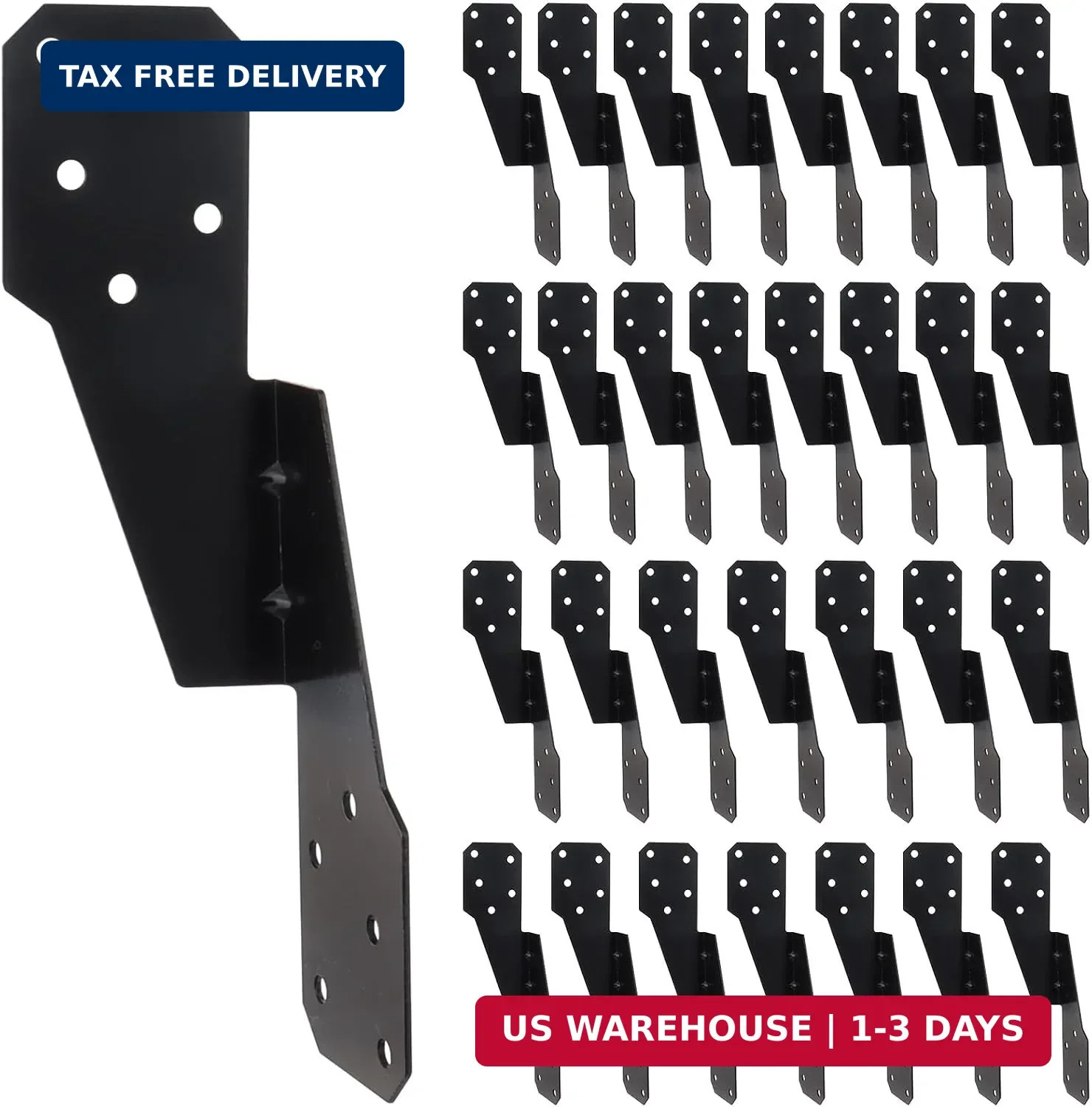 30 Pack Heavy Duty Hurricane Ties with Black Powder-Coated, Hurricane Straps Tru