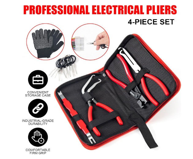 Electrical Disconnect Pliers Connector Separator Terminal Plug Removal Tool Kit