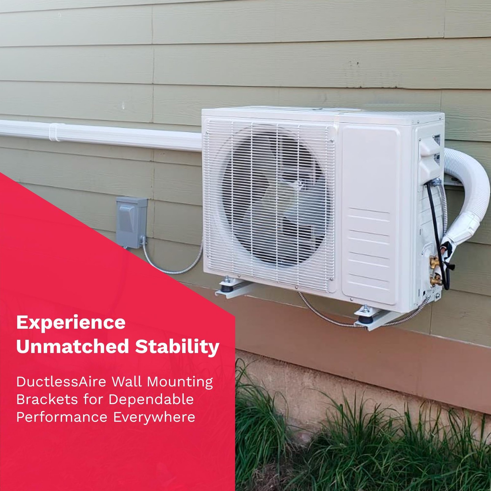 DuctlessAire Mini Split Outdoor Wall Mount Bracket HVAC AC Unit 9-36K BTU