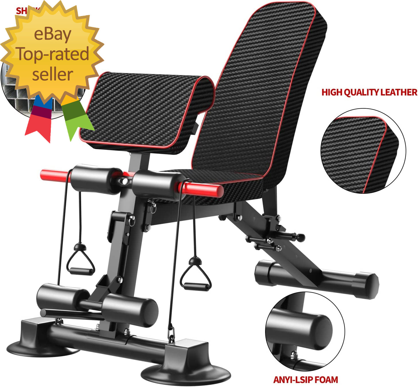 Adjustable Weight Bench Utility Workout Benches for Exercise Free Installation