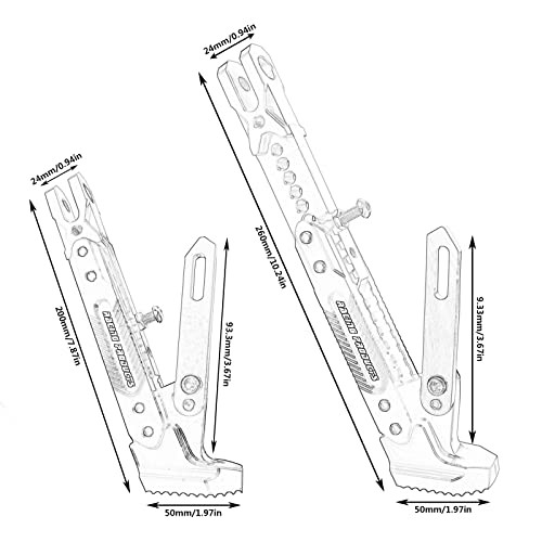 Universal Motorcycle Kickstand Adjustable Foot Side Support Parking Purple