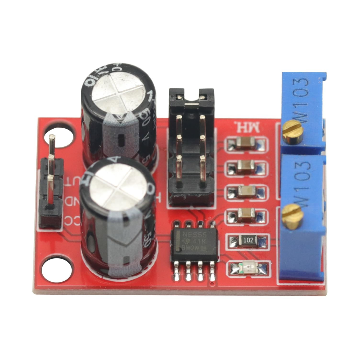 5Pcs NE555 Pulse Frequency,Pulse Generator, Duty Cycle Adjustable Module,Square/