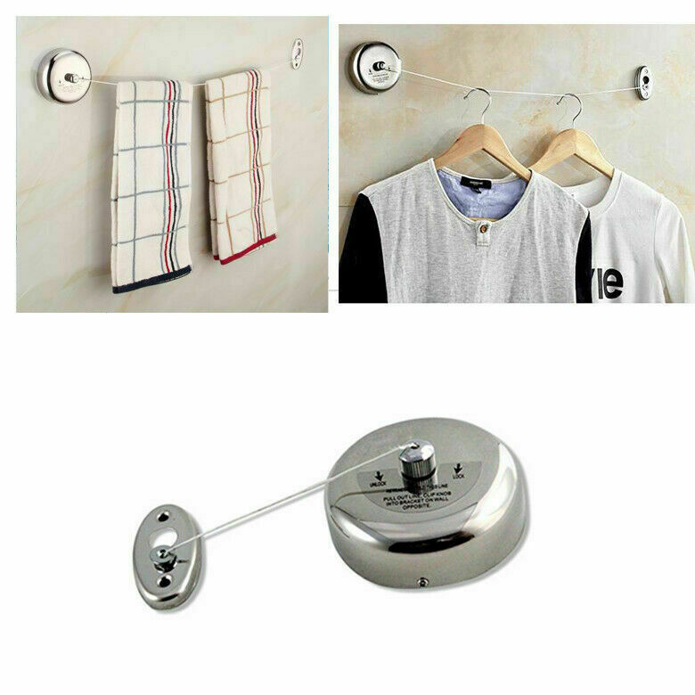 9 feet Indoor Stainless Steel Retractable Single Clothes Line New