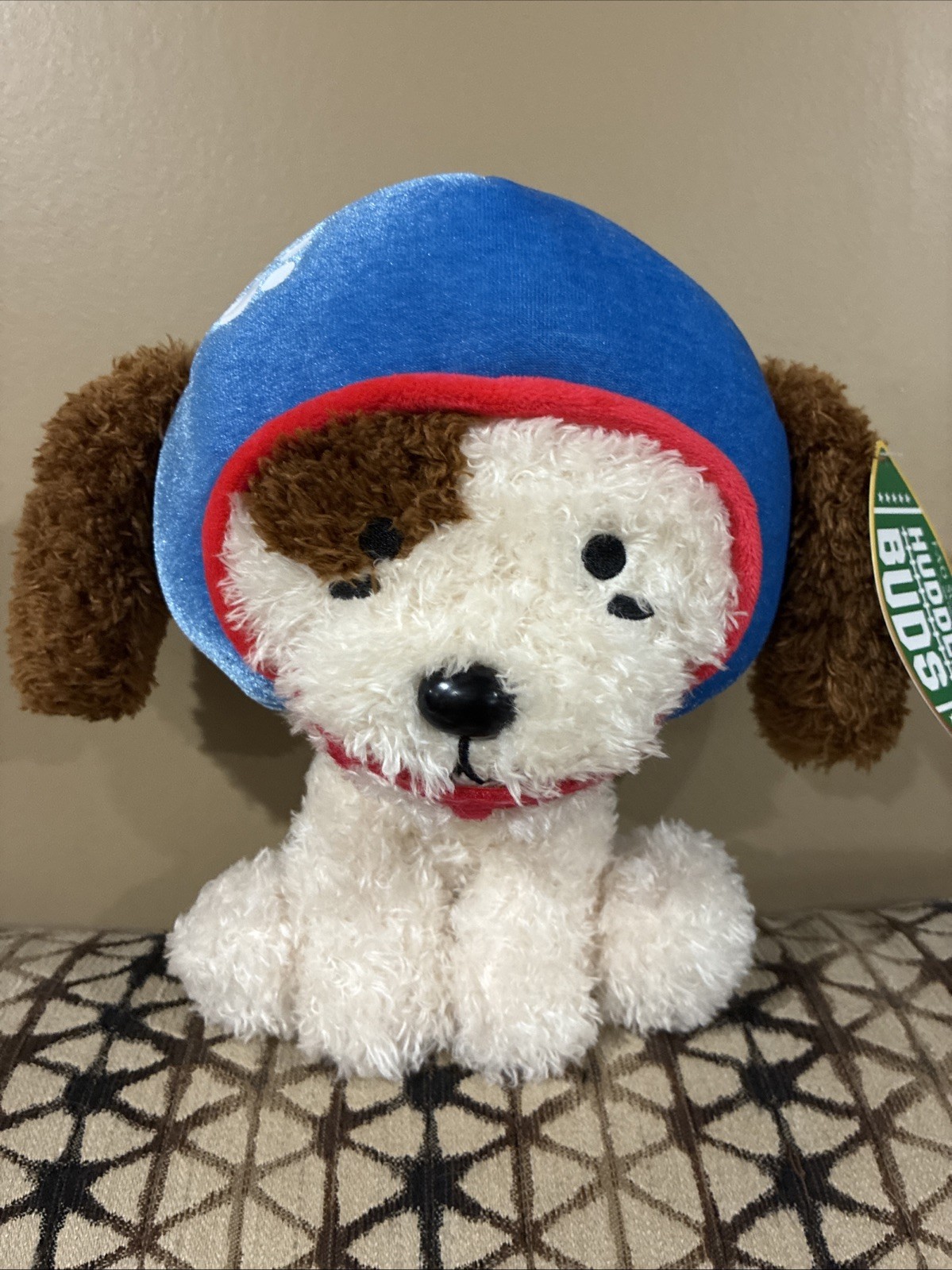 NEW, FAO Schwarz Huddle Buds Puppy Dog Plush 7” Football Plush