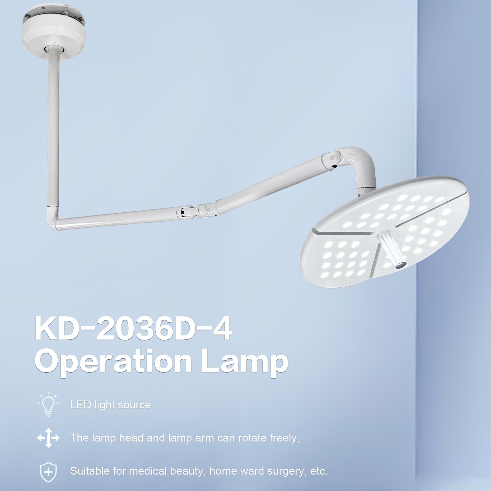 KWS 80W 45 LEDs Dental Surgical LED Shadowless Light Ceiling Mounted Vet Light