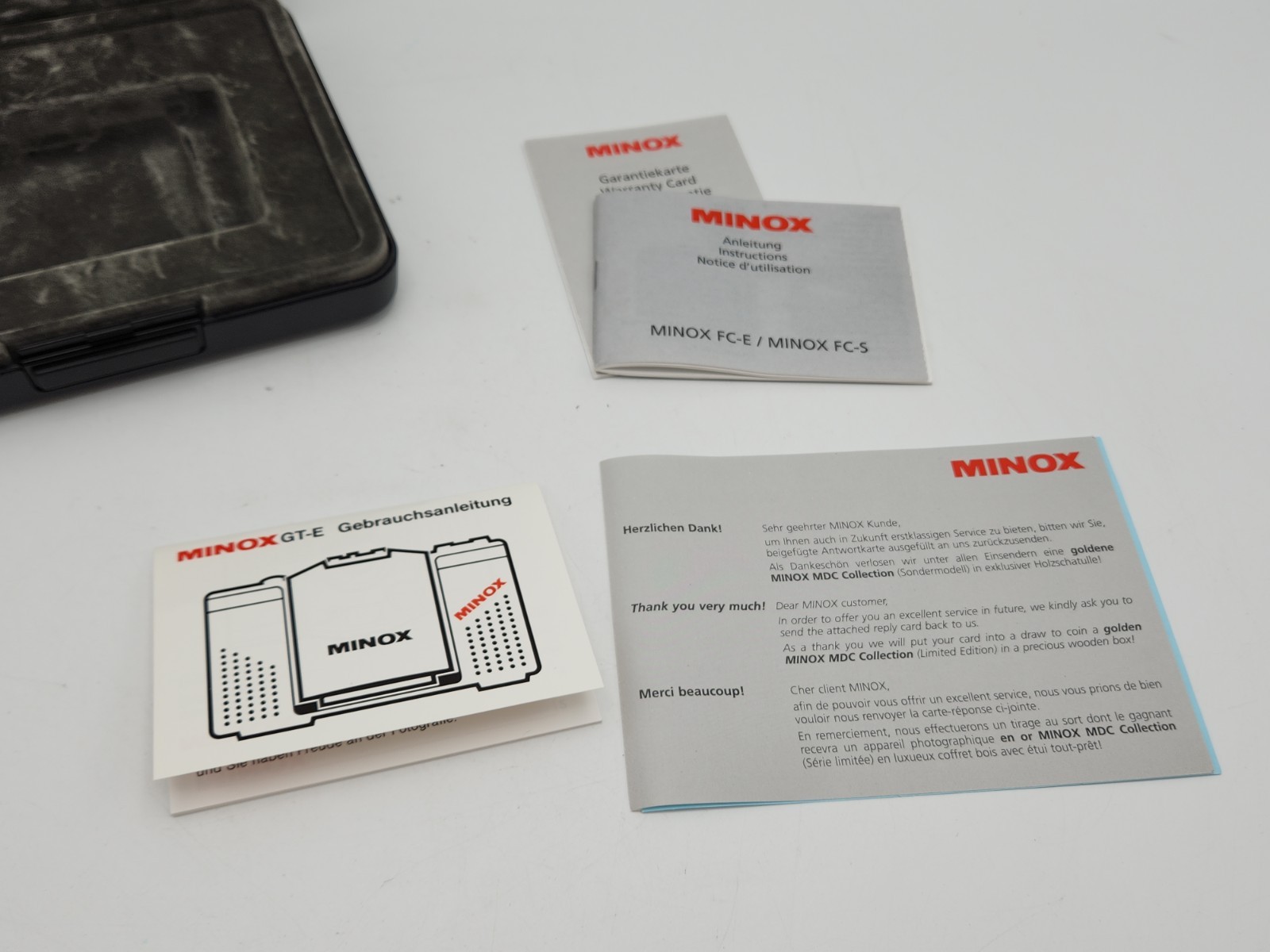 Box ONLY - Minox 35 GT-E Plastic Display Case for Subminiature Camera Germany