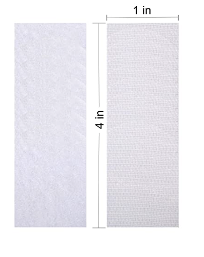 Velcro 15 Pcs Heavy Duty Hook and Loop Strip Adhesive Sticky Back Fastener WHITE