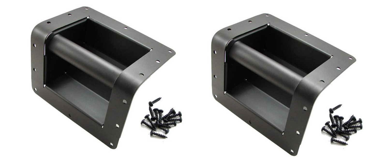 (2 PACK) PENN ELCOM H1105/90 Blk Steel Bar Speaker/ Case Corner Handle w/screws