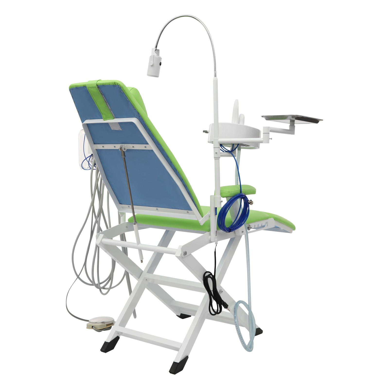 Dental Chair with Air Compressor and Cuspidor Portable Folding Treatment Unit