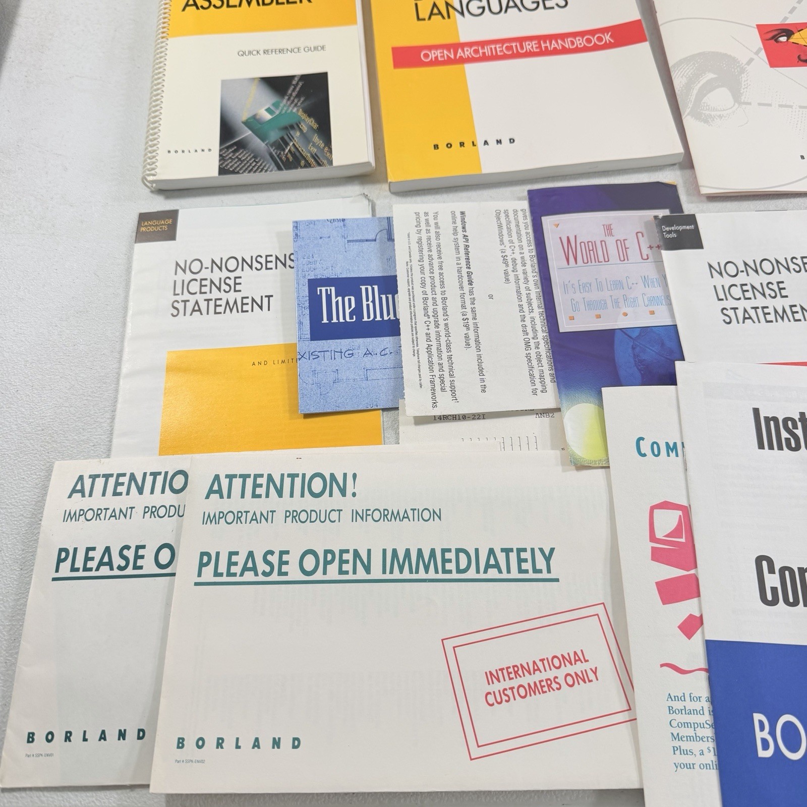 Borland C++ 3.0 & Application Frameworks Reference User Guide Manuals Lot Set
