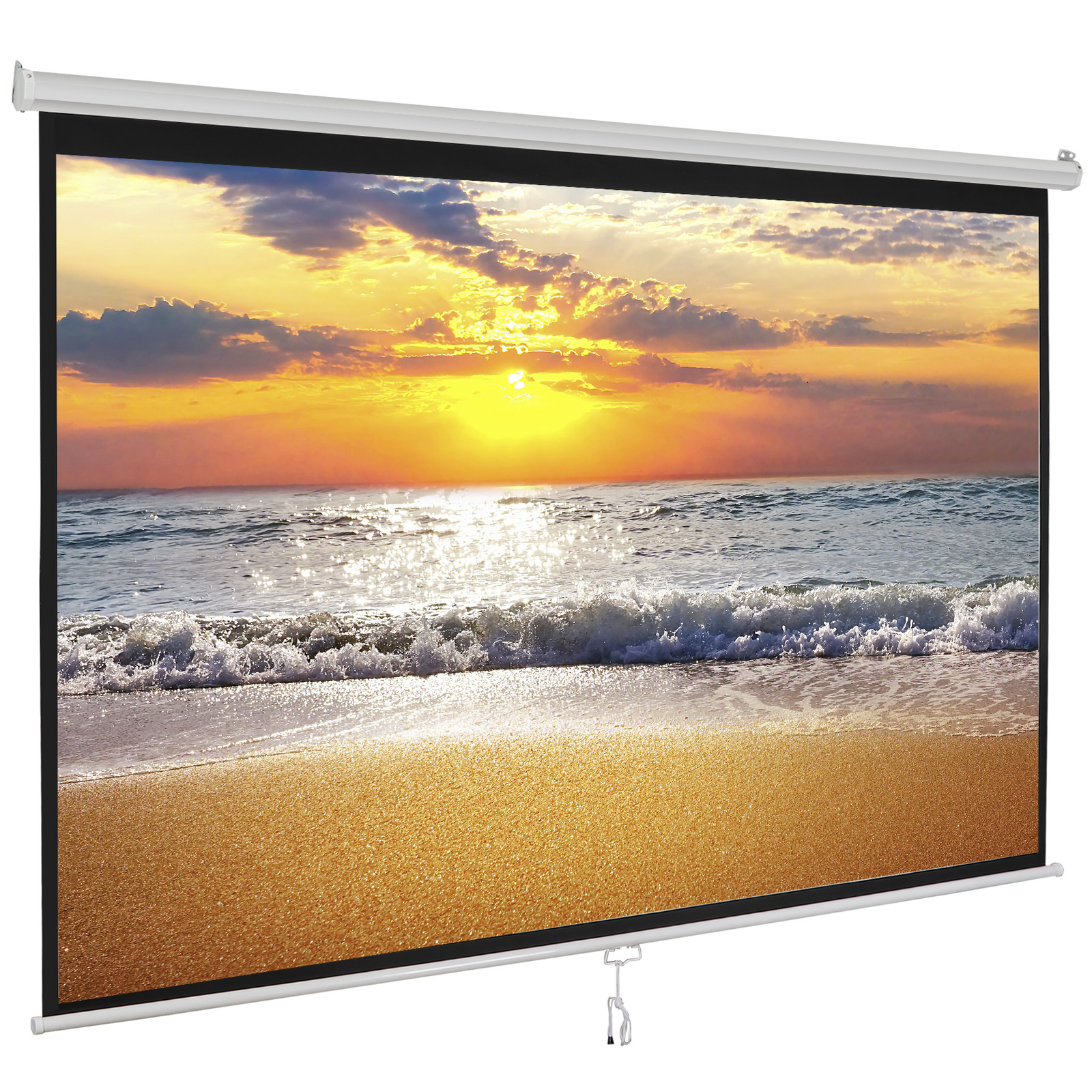 16:10 HD Projection Screen 100" Portable Projector Screen Lightweight Theater