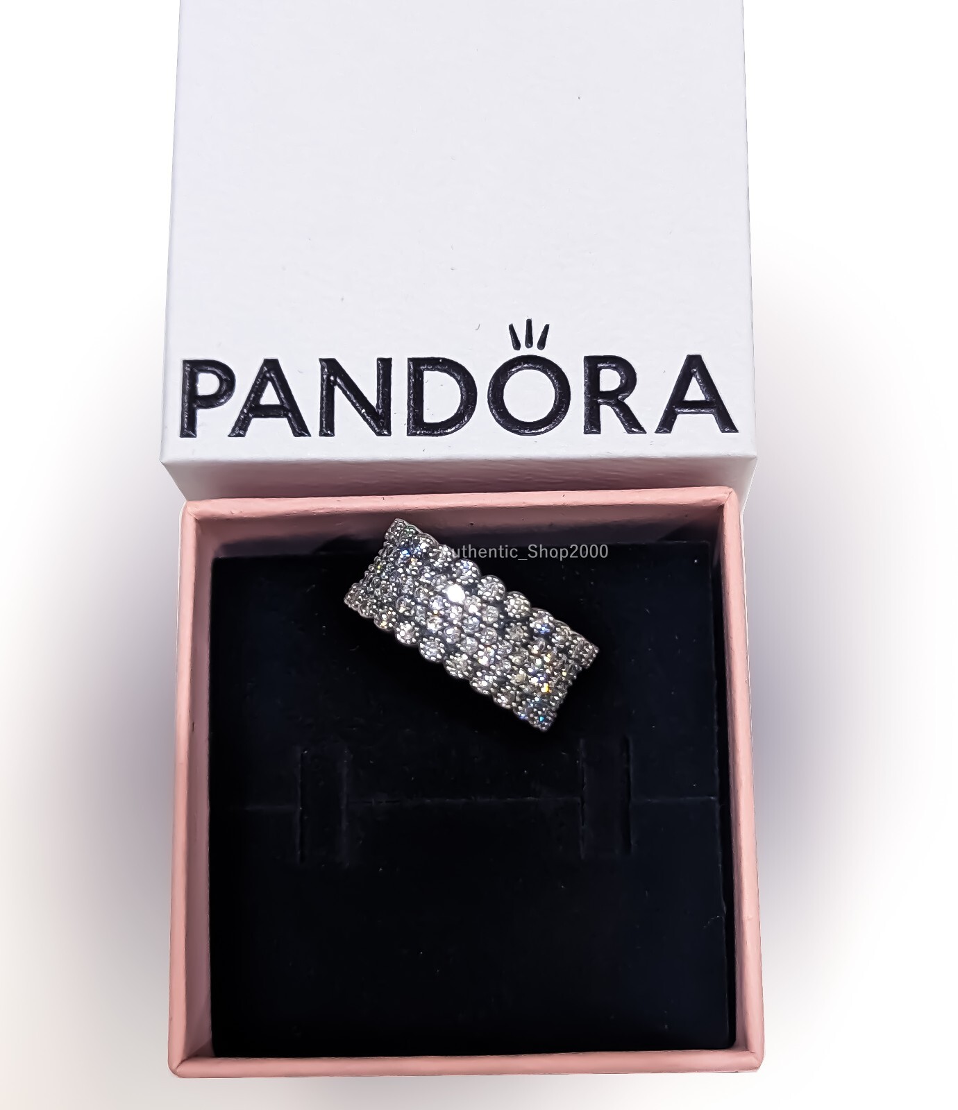 New 100% Authentic PANDORA 925 ale Pave Thick Lavish Sparkling Ring 196313CZ