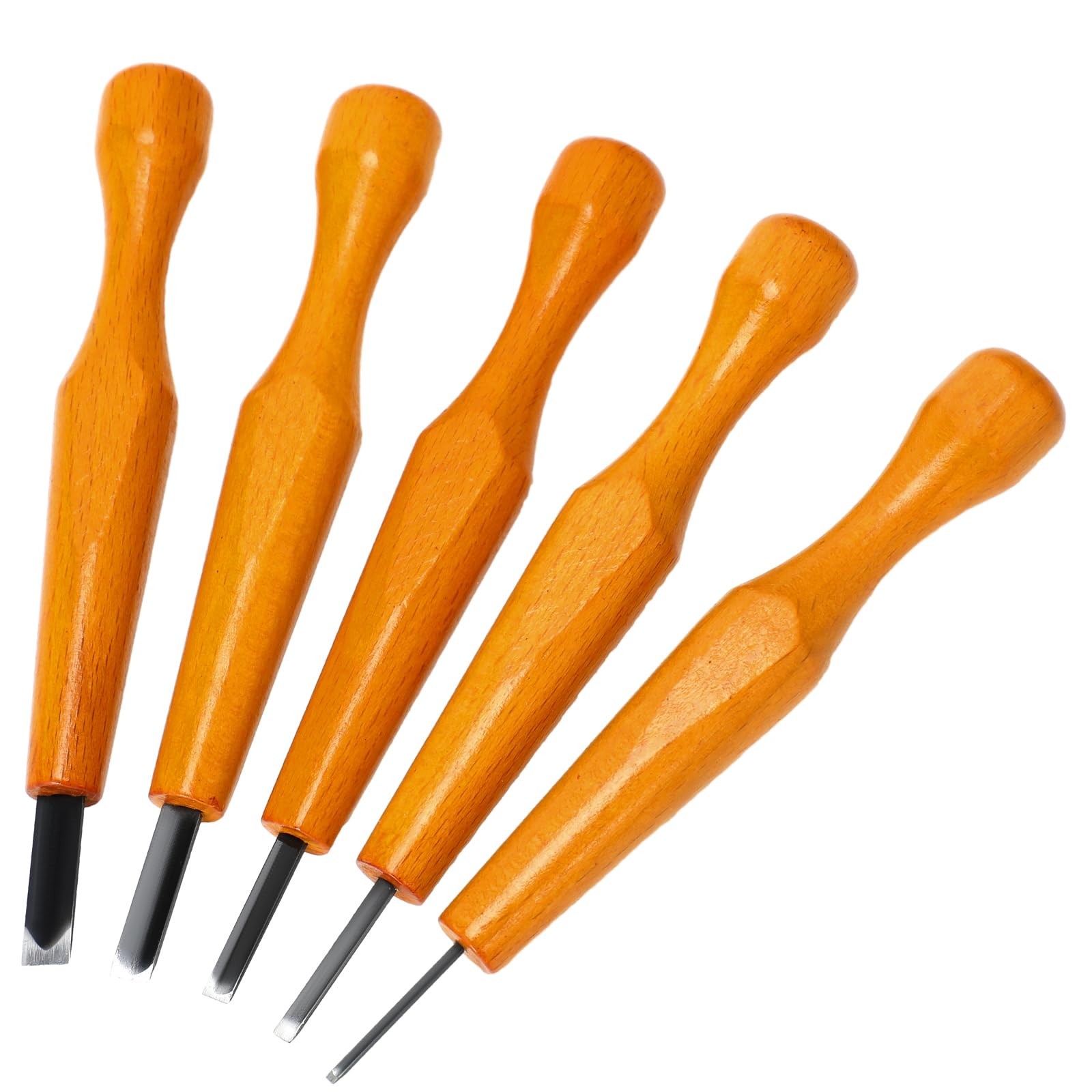 WILLBOND 5 Pcs Wood Carving Tools Set Linocut Chisel Flat Linoleum Kit 1.7mm,...
