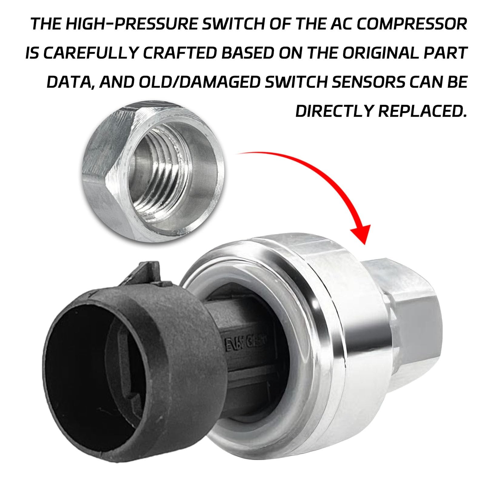 AC Pressure Sensor Switch Replacement for Buick Cadillac Pontiac Saturn Chevr...