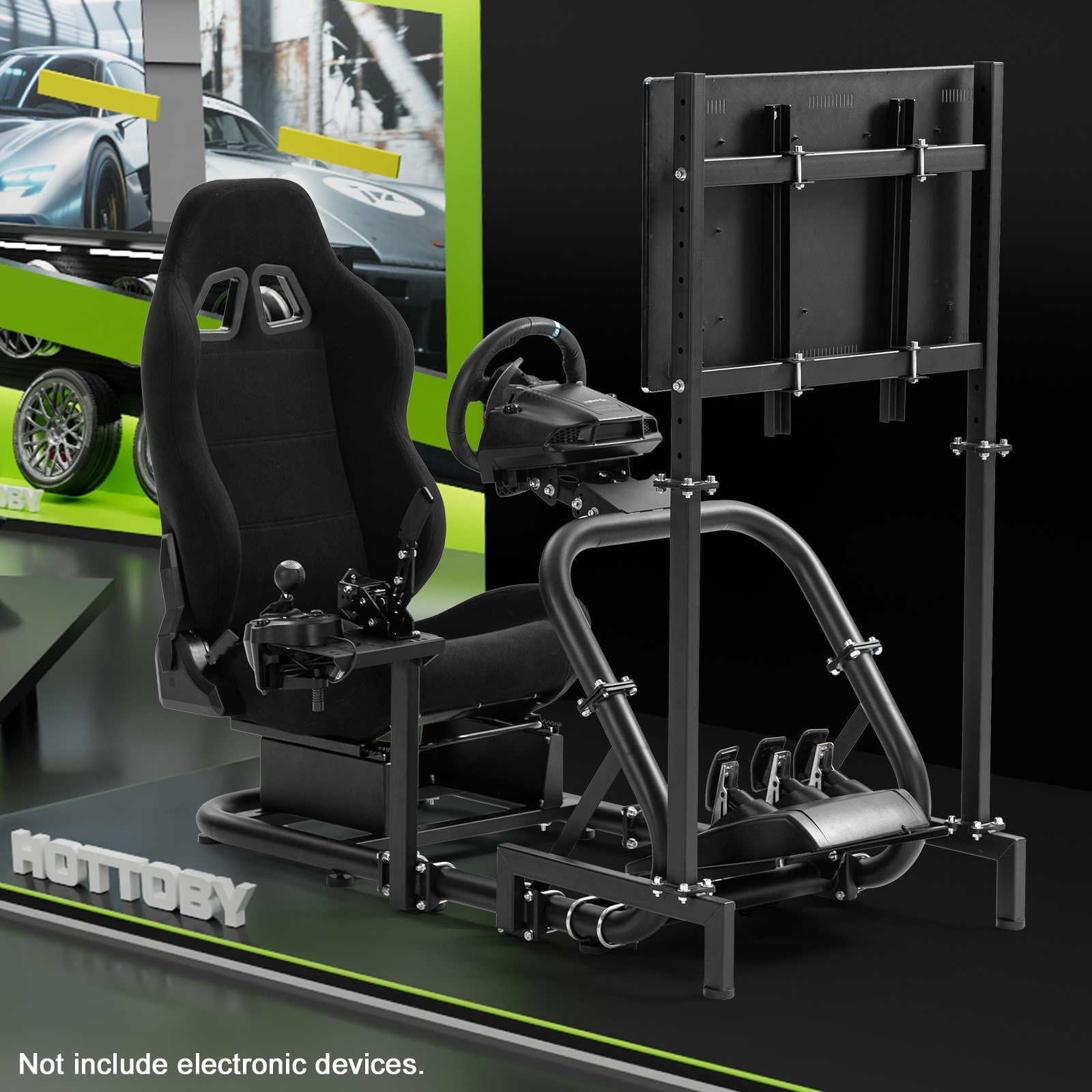 Hottoby Racing Simulator Cockpit Round Tube Fits For Logitech G923 Thrustmaster