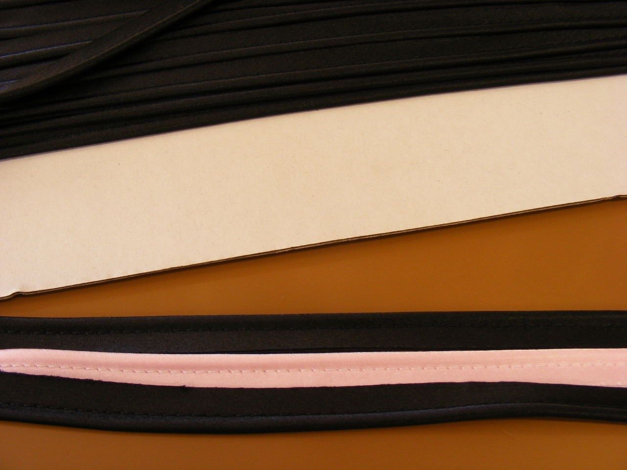 Piping Black Satin - 5 metres