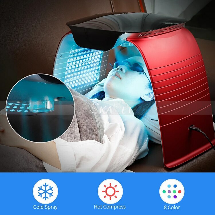 8 Color PDT Facial Care Face Lamp Machine Photon Therapy LED Light Anti Wrinkle