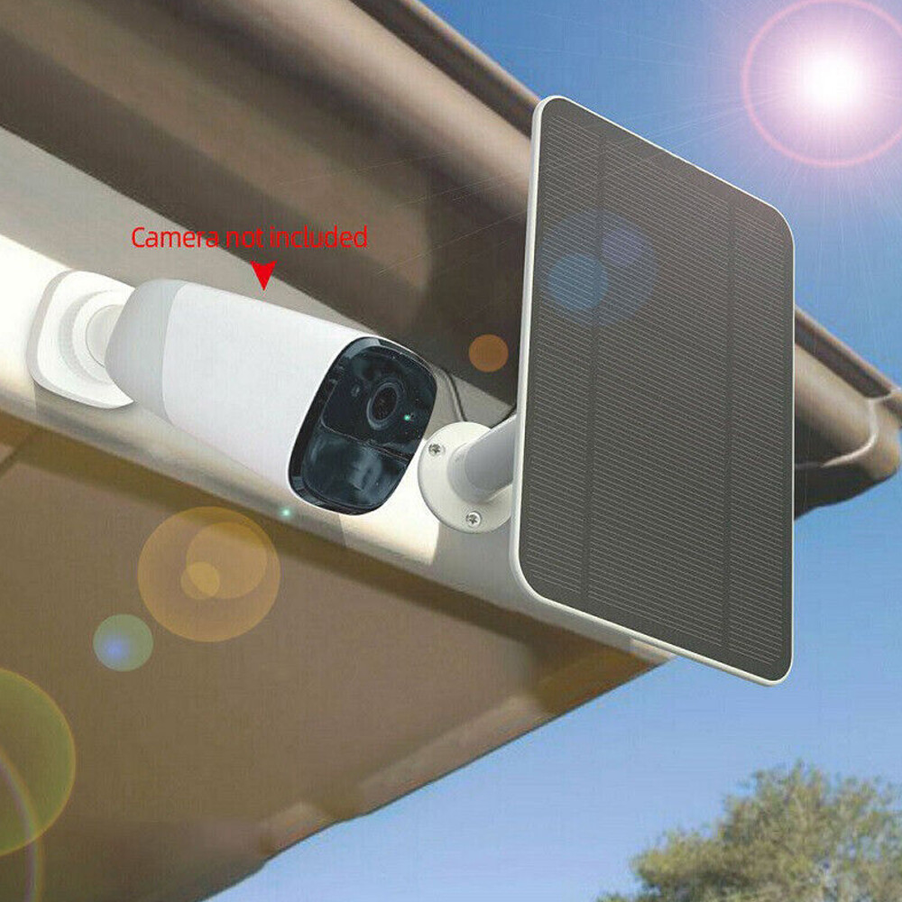 4W/5V Solar Panel For Outdoor Ring Spotlight Camera Security Cam Battery Charge