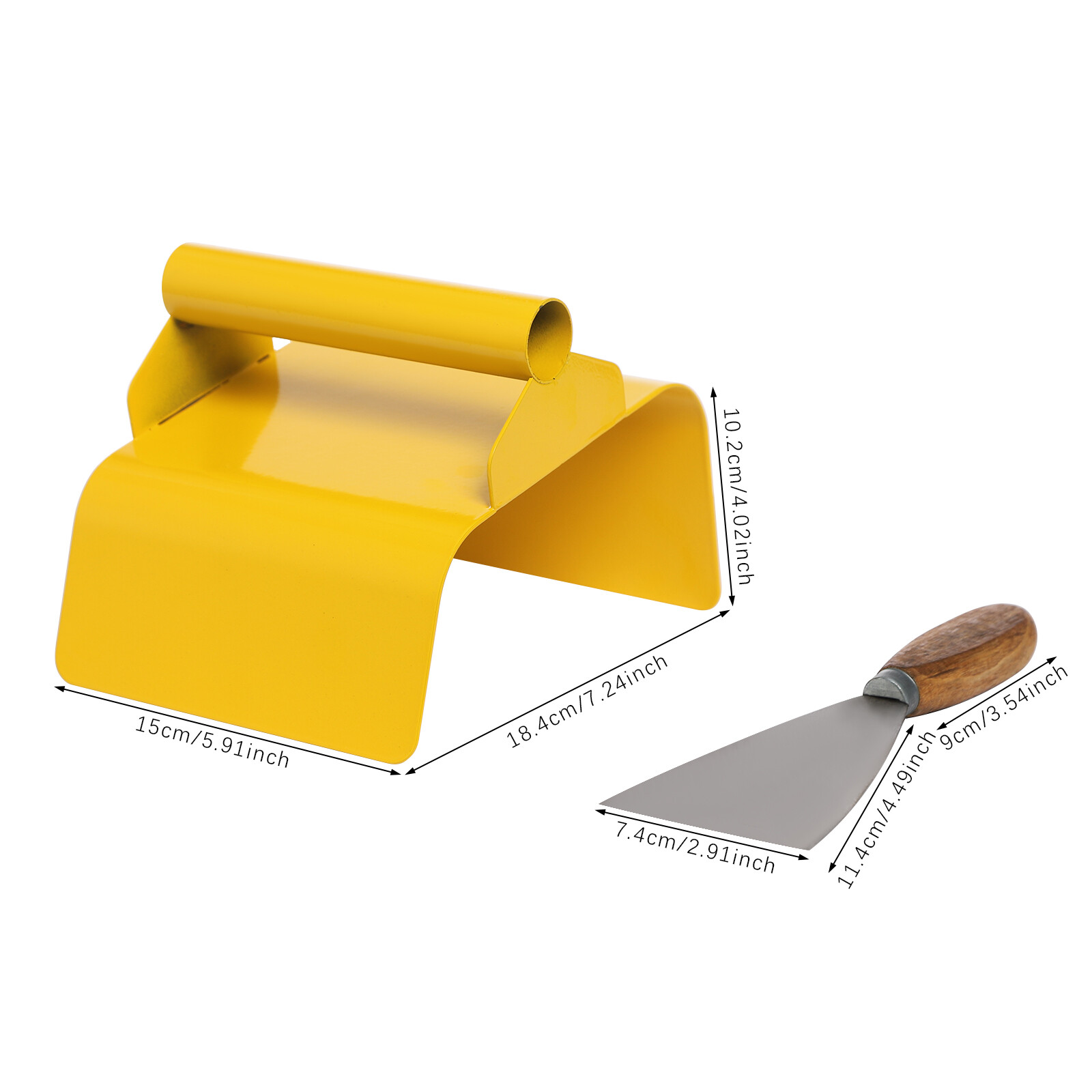 Landscape Curb Trowel Stainless Steel Concrete Curbing Trowel with Putty Knife