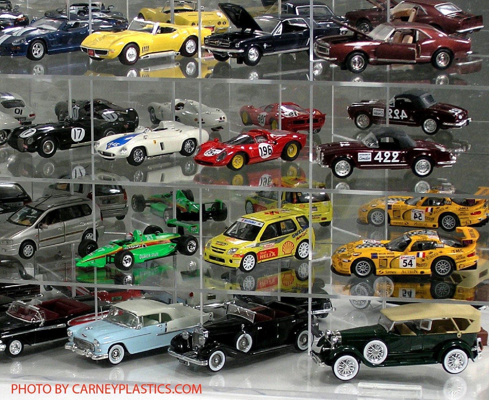 1:43 Scale Diecast model Display Case 24 Car Side Angle