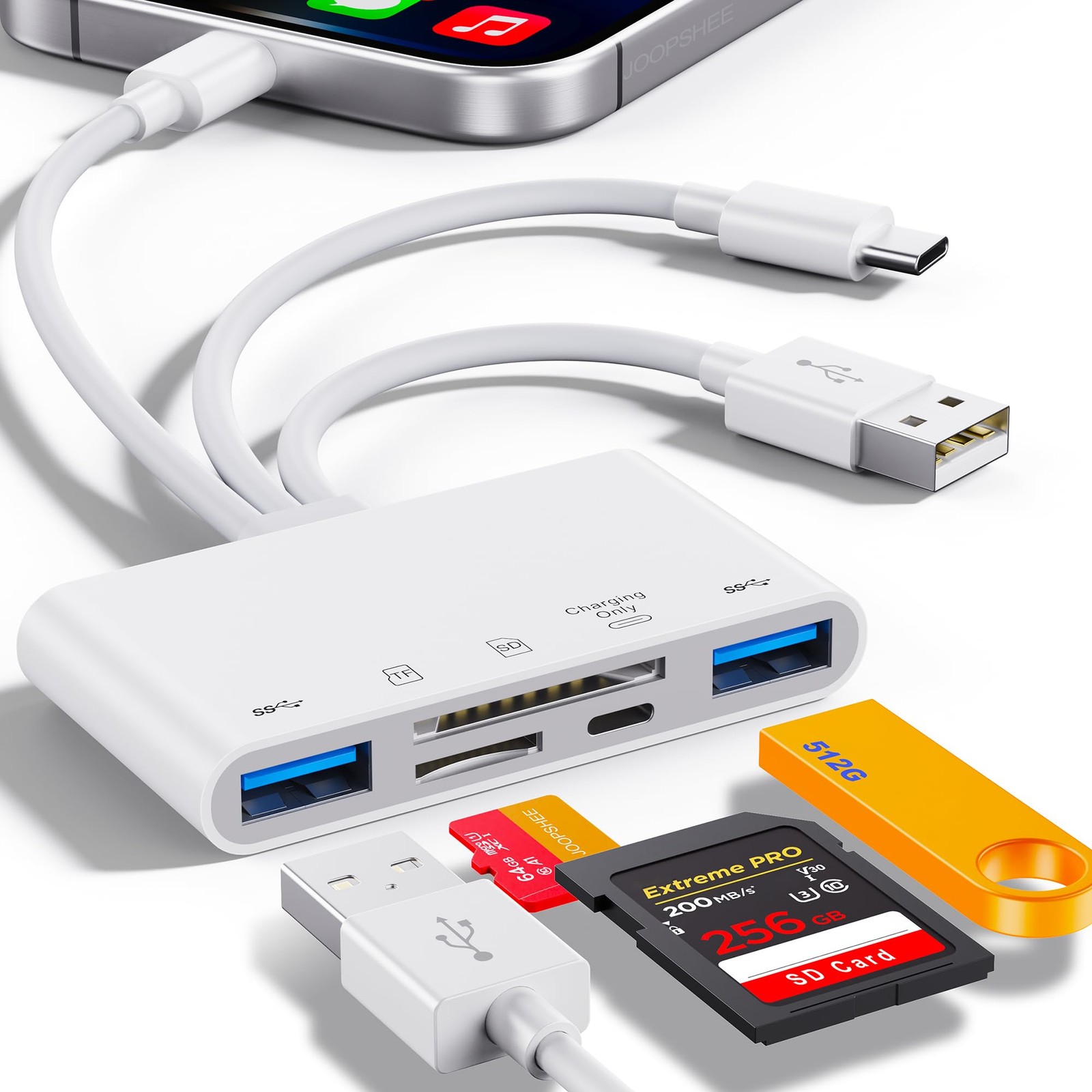 5in1 Memory Card Reader, USB OTG Adapter & SD Card Reader for iPhone/iPad, US...