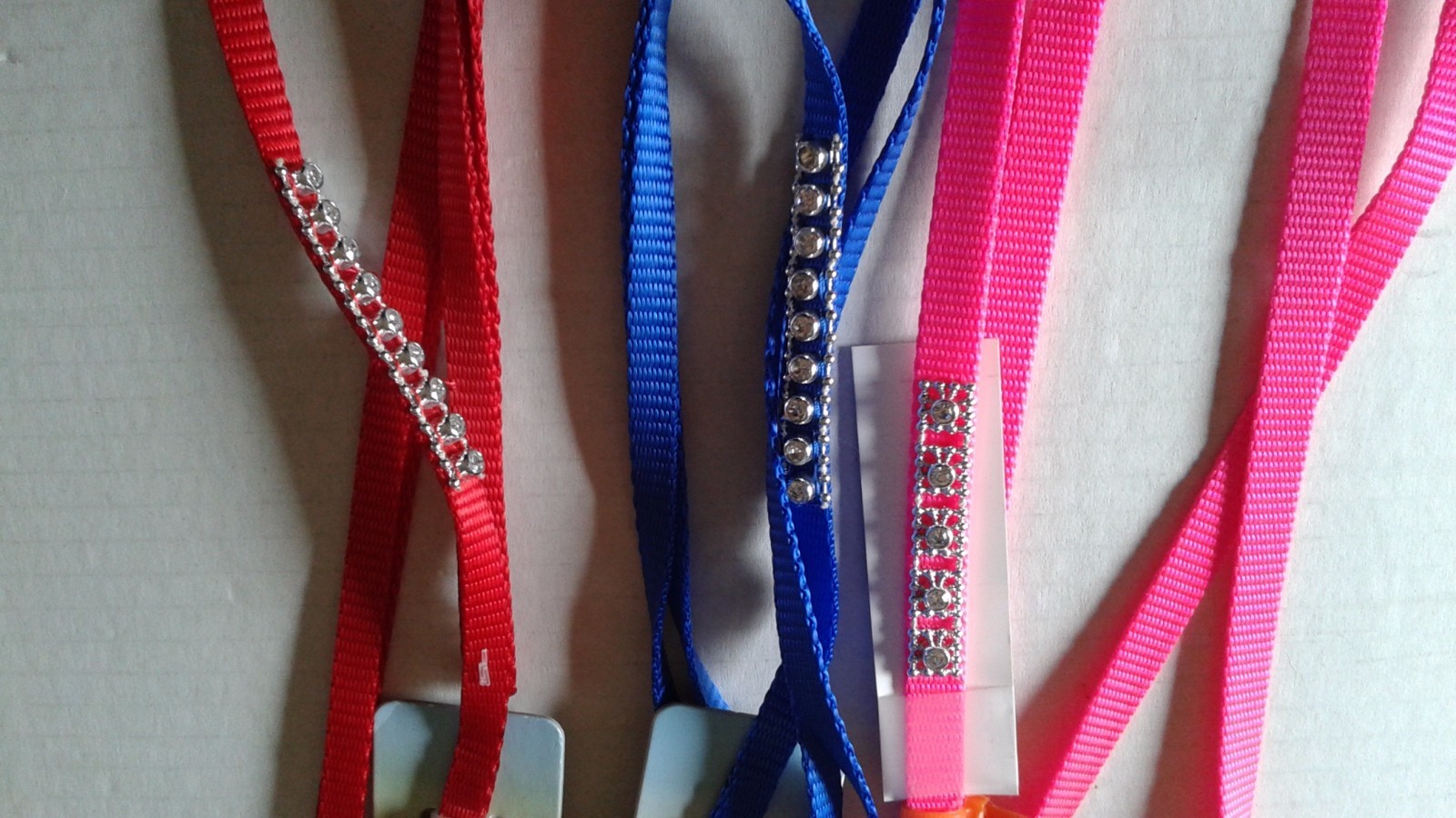 LIL DOG JEWELED Dog Leash  4 FOOT   HOT PINK  /  BRIGHT RED  /  ELECTRIC BLUE