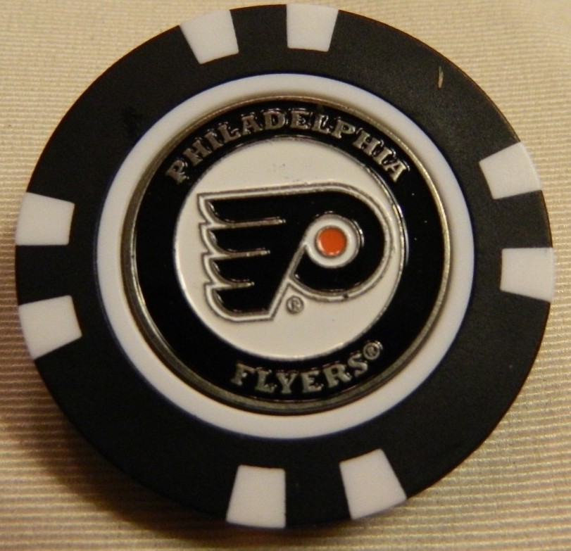 Philadelphia Flyers NHL Magnetic Poker Chip removable Golf Ball Marker
