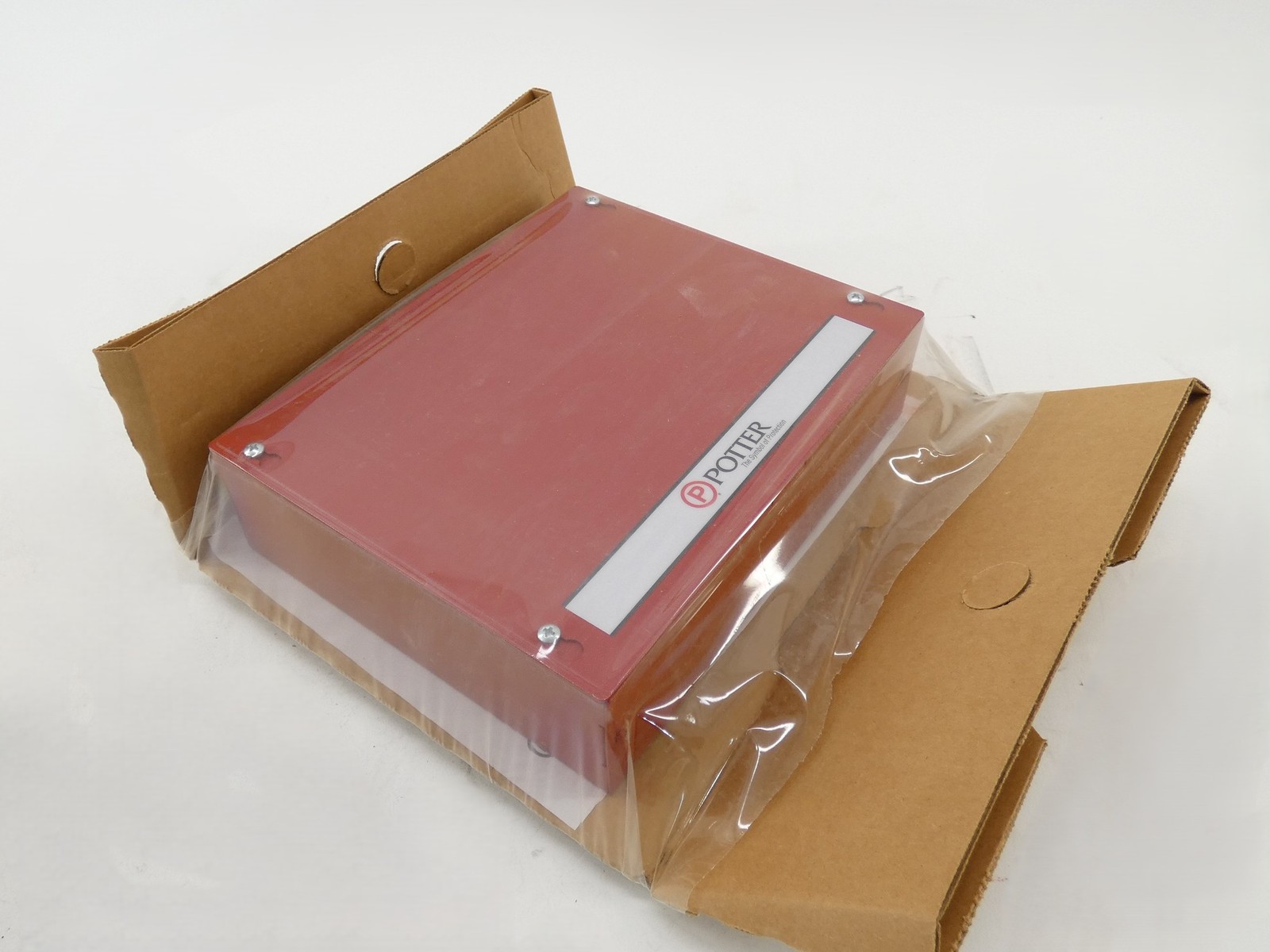 Potter 3992726 AE-2 Two Card Accessory Enclosure Red Fire Alarm Control Panel...