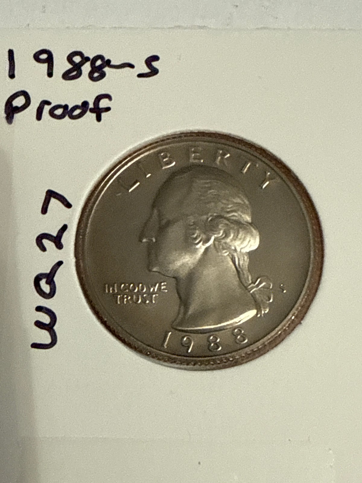 1988 S Proof Washington Quarter