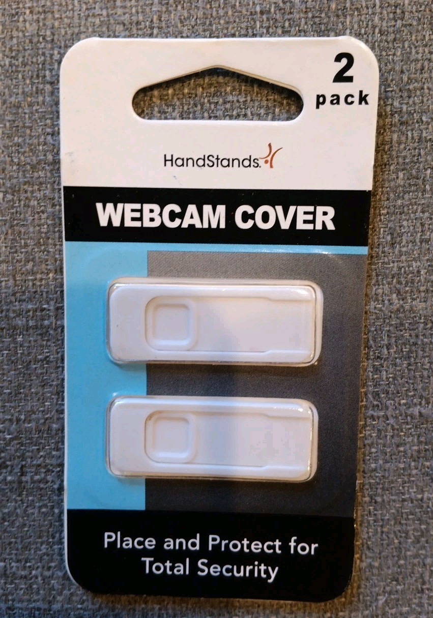 Handstands Webcam Cover/Camera Lens Cover 2pk - White
