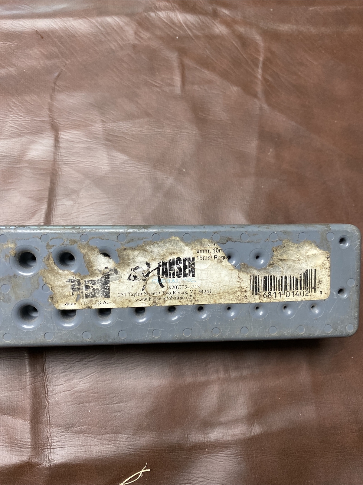 Hansen Global 3802 Socket Tray 3/8" Drive Metric Gray Plastic