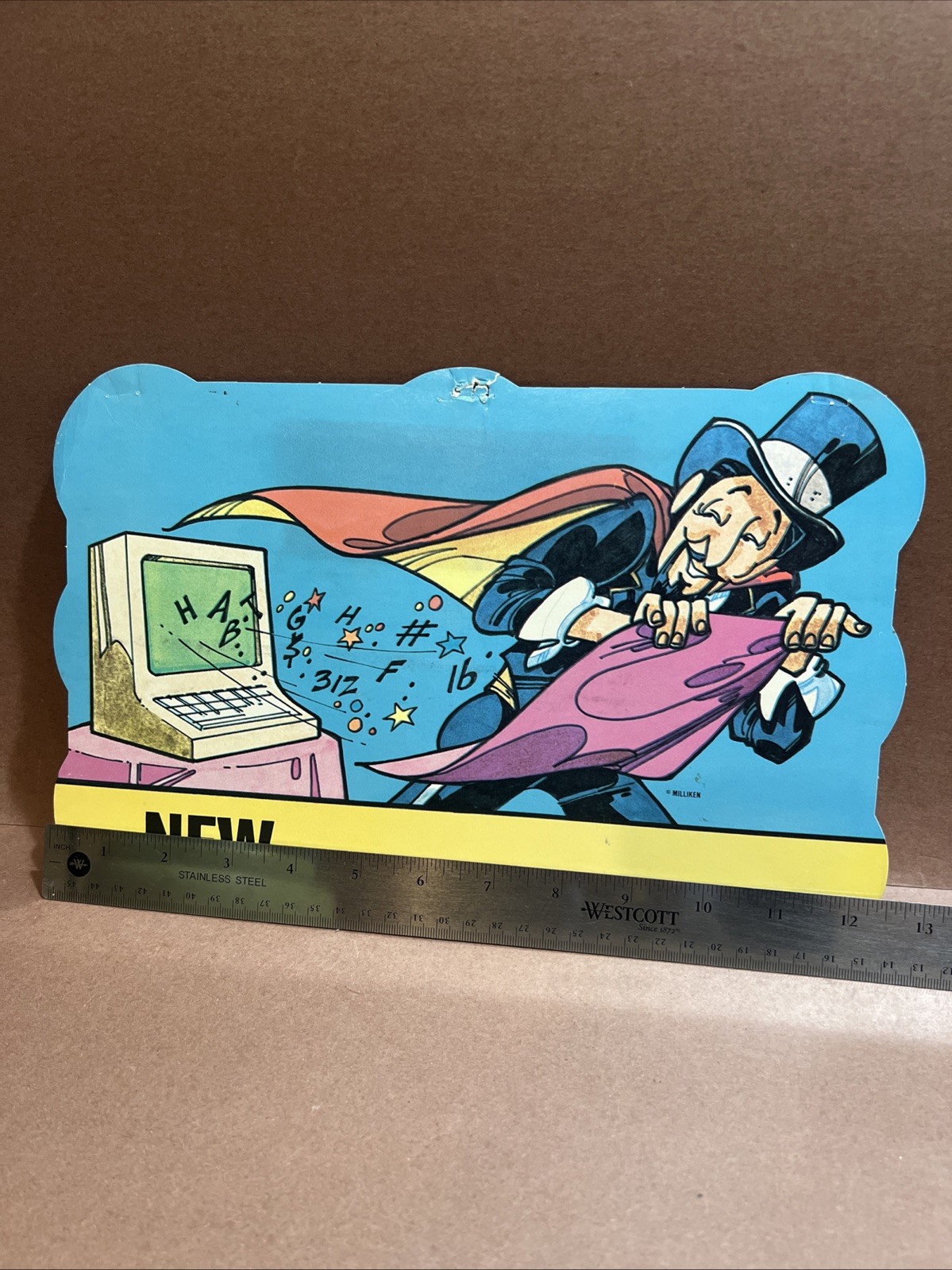 Vintage Computer Classroom Sign Milliken Programming Terms New Magician 90s