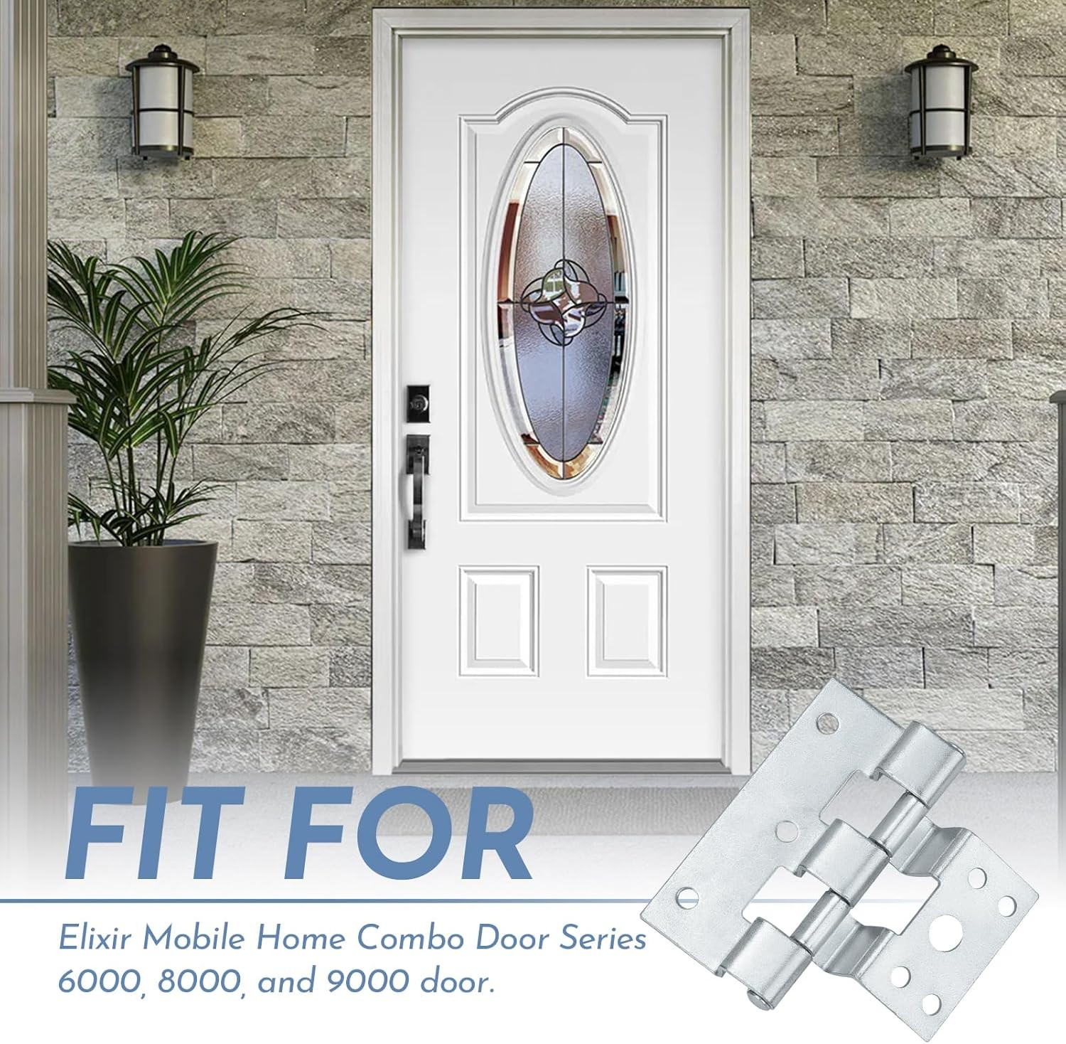 3 Pack Door Hinges for Combination Doors Replacement Elixir Mobile Homes...