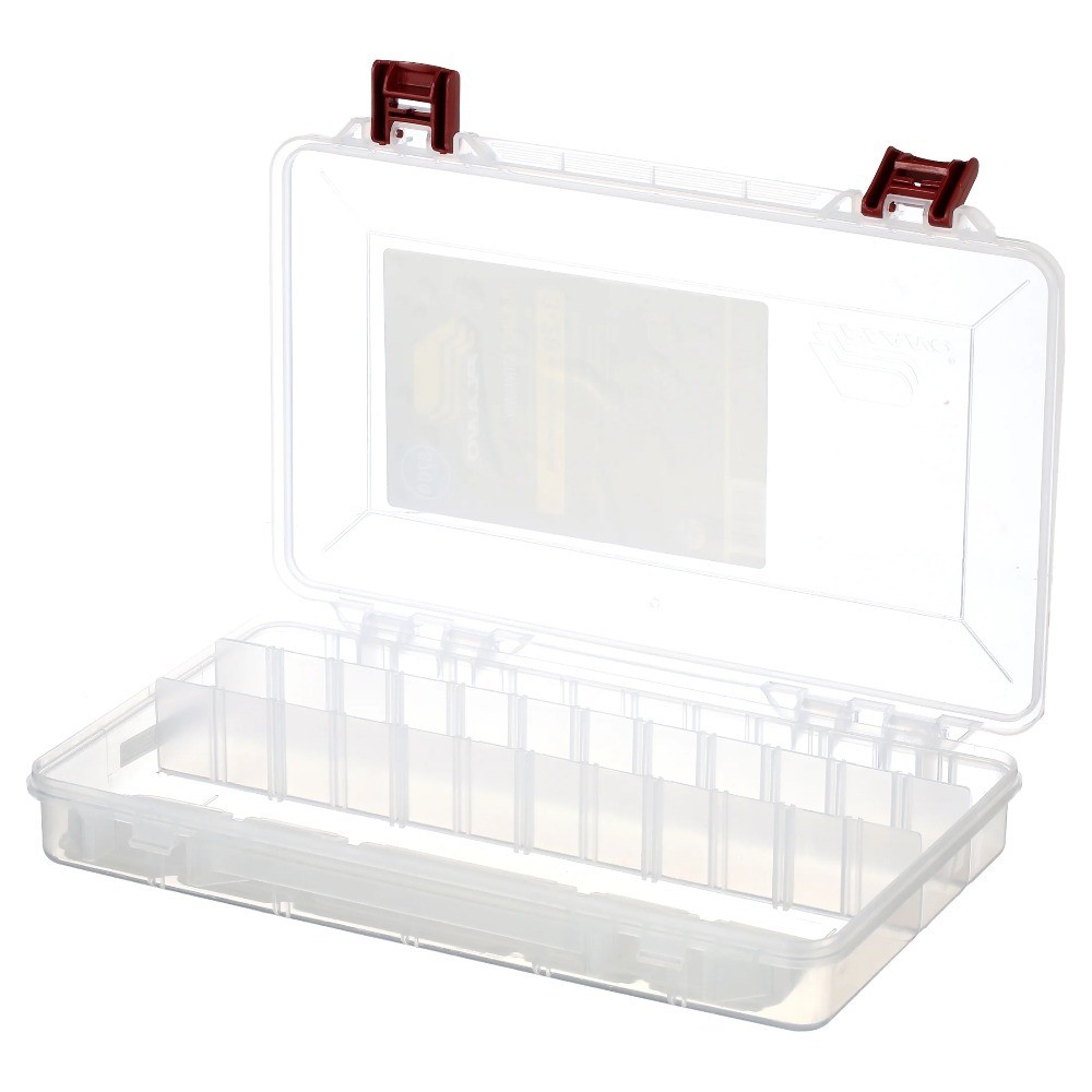 Large Clear Organizer Tackle Box with Stowaway Compartments (2-Pack)