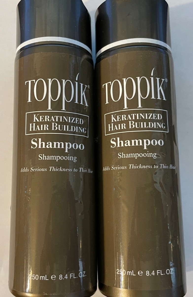 2 Bottles Toppik Keratin Hair Building Shampoo-8.4 oz
