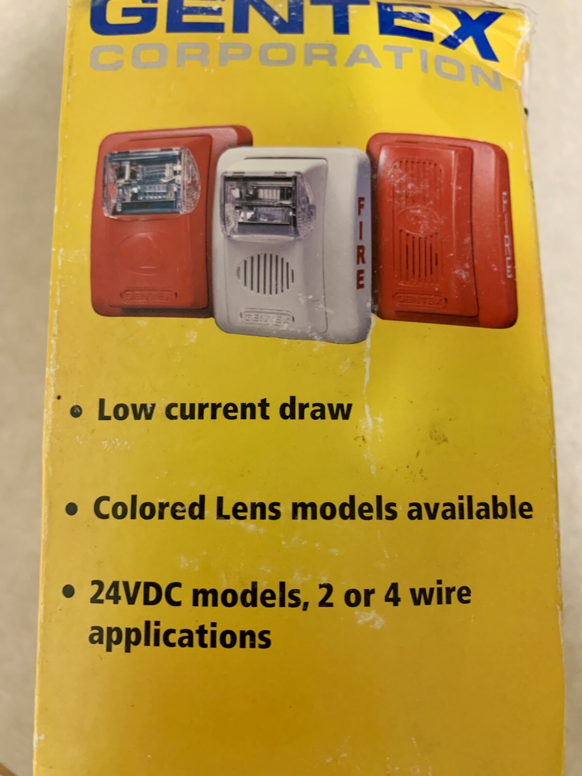 Gentex GES3-24WR Wall Mount Selectable Evacuation Strobe - Black/Red