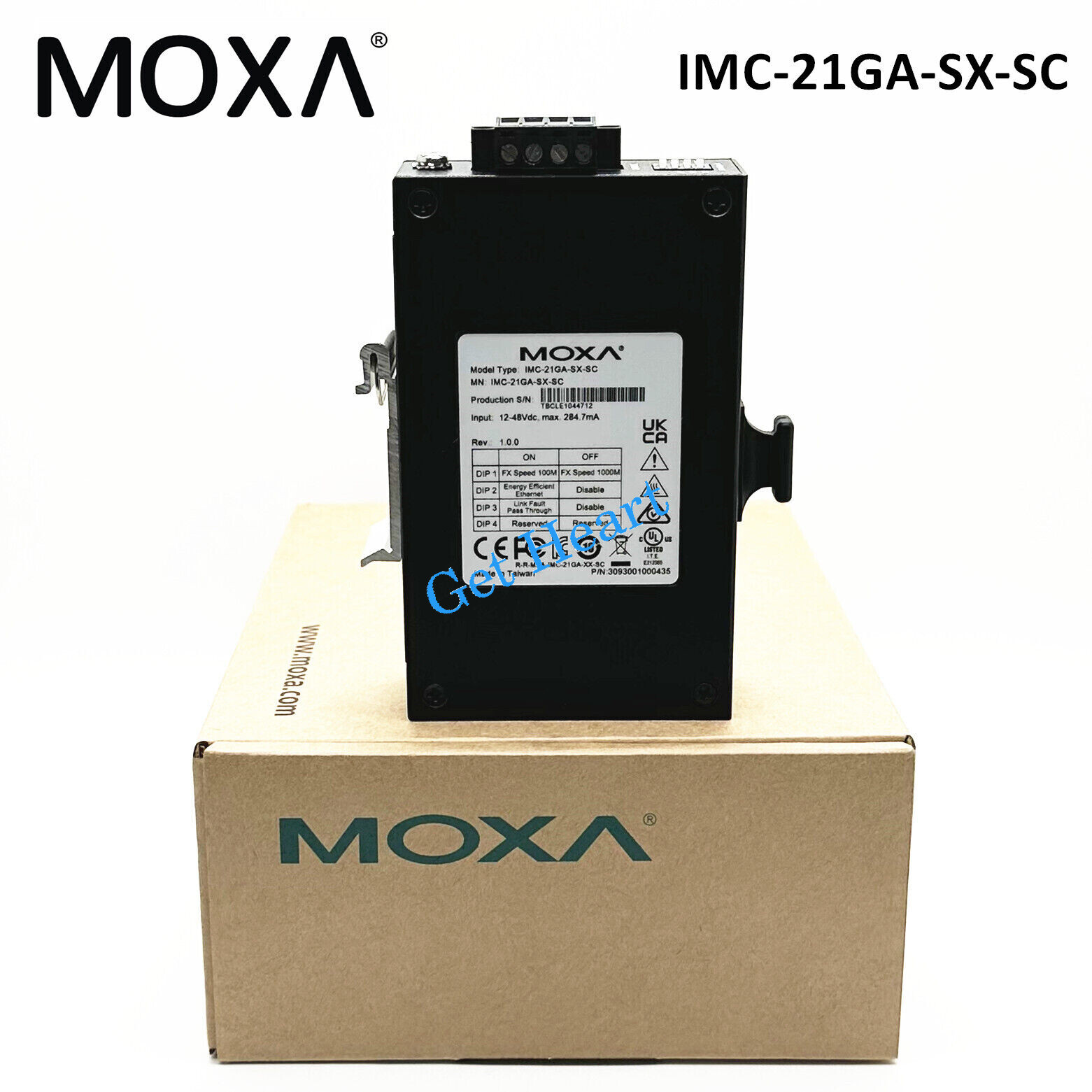 NEW MOXA IMC-21GA-SX-SC Gigabit Multimode Transceiver SC Interface FedEx or DHL