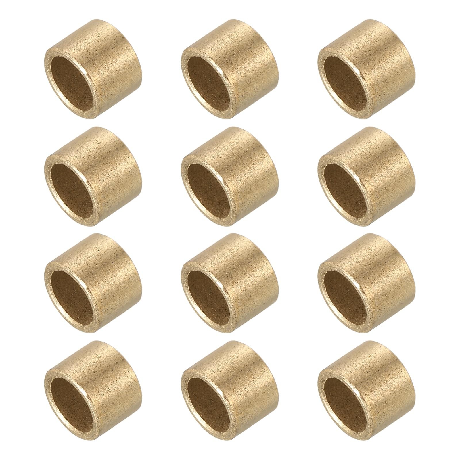 Sleeve Bearing SelfLubricating Cast Brass Plain Shaft 4x6x6mm Gold 12 PCS