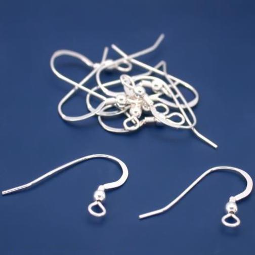 10 Sterling Silver Shepherd Hook Earrings 24 Gauge