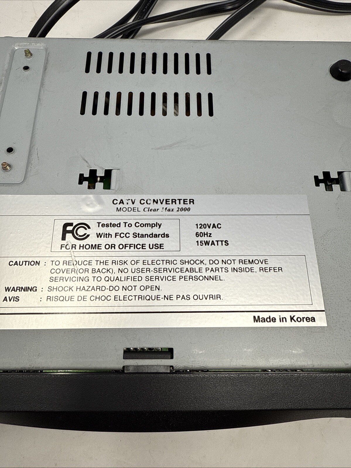 Vintage CATV Cable Converter Box Clear Max 2000 With Remote Tested Working!