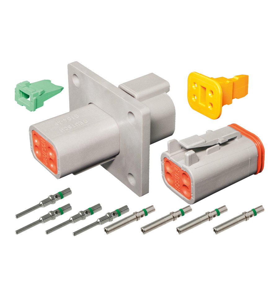 4 Pin Deutsch DT DT04-4P-L012 DT06-4S Waterproof Flange Connector